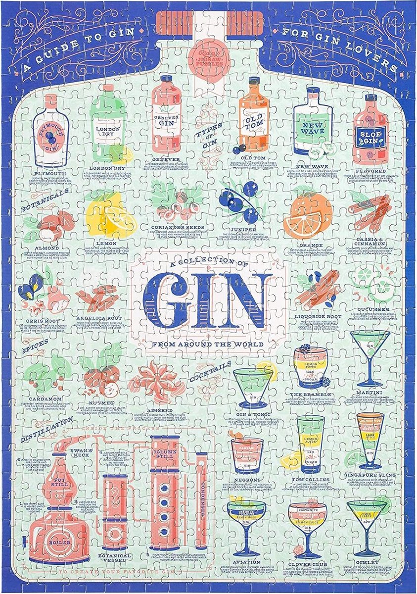 Ridleys Games Legpuzzel Gin Lovers 50 Cm Karton 500 Stukjes